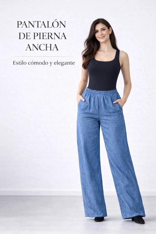 Vestuario Triaura Pantalon Palazzo Tela Tipo jeans