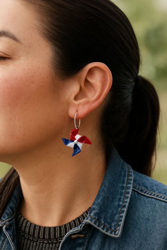 Aros de Plata 925 Argollas con dije de Remolino