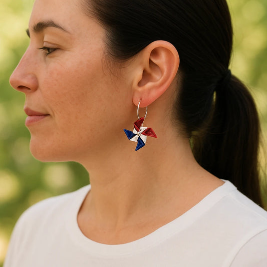 Aros de Plata 925 Argollas con dije de Remolino