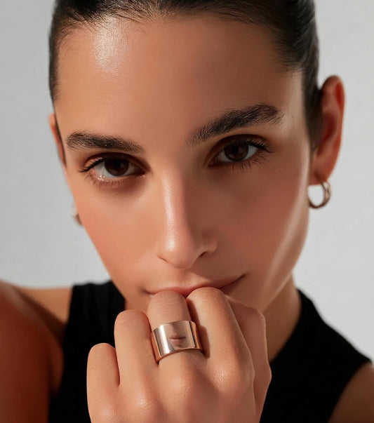 Joyas - Anillos de Cobre Ajustable Javiera Texturado A Triaura