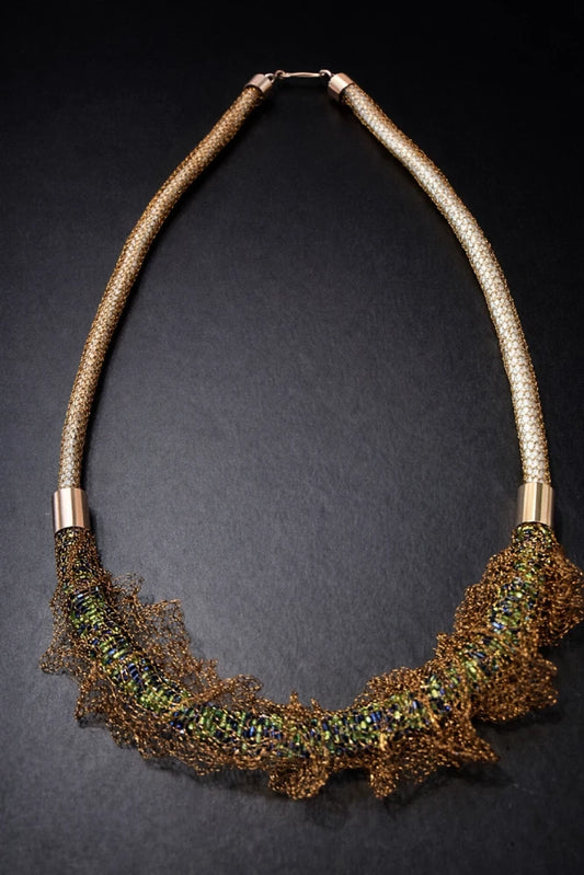 Joyas Triaura Collar de Cobre Tejido Andrea