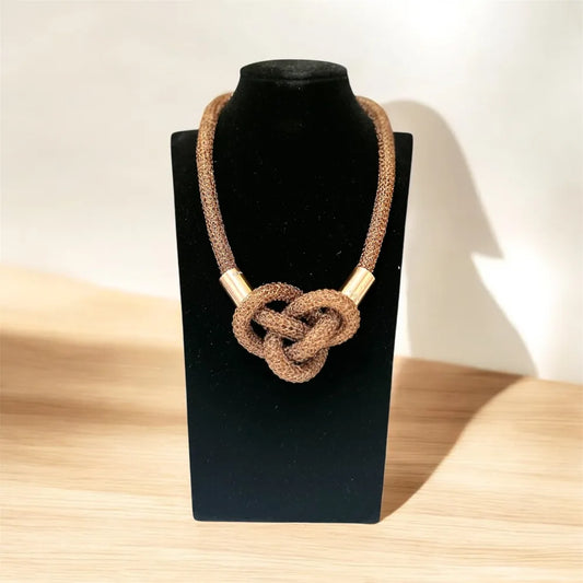 Collar de Cobre Tejido Vicente Cobre Triaura