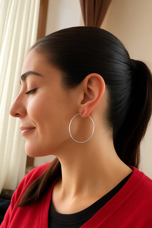 Aros de Plata 925 Maxi-Argollas