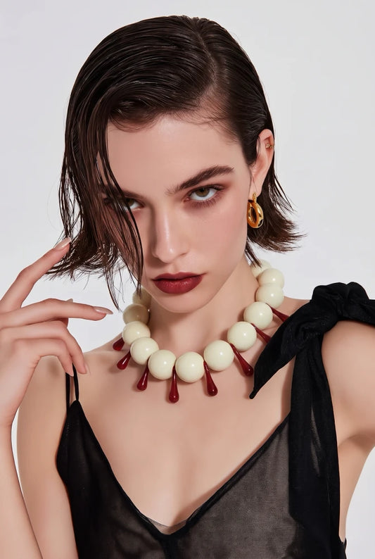 Joyas Triaura Collar Ivory Drops