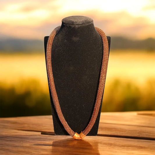 Collar de Cobre Tejido Simona Triaura