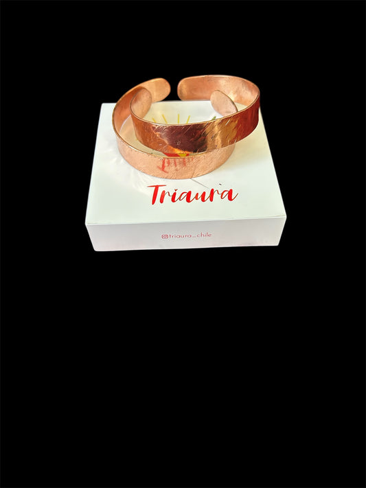 Pulseras de Cobre Leocadia Texturada C Triaura