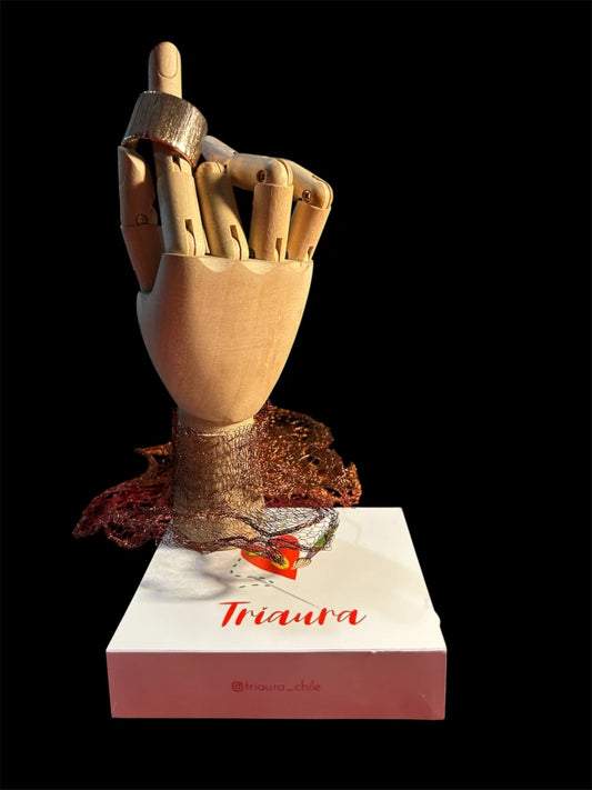 Anillos de Cobre Ajustable Javiera Texturado B Triaura