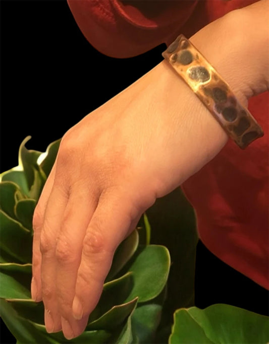 Pulseras de Cobre Leocadia Texturada D Triaura