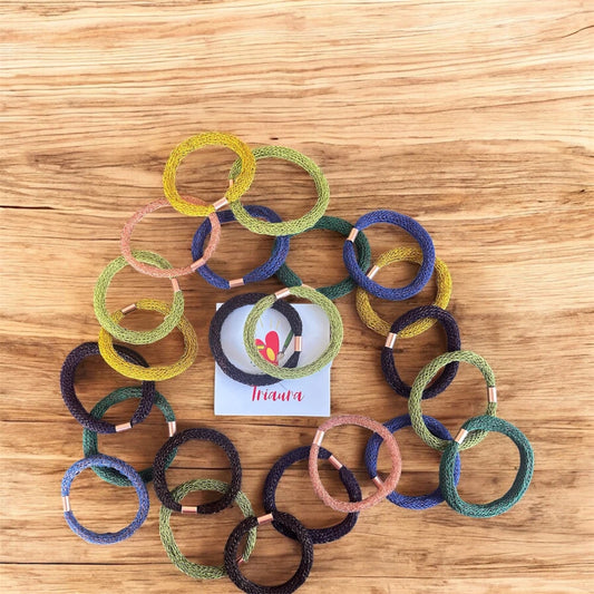 Pulseras de Cobre Tejido Ingrid Triaura