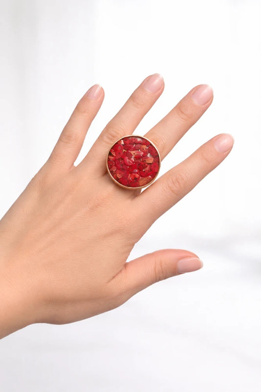 Joyas - Anillo de Cobre Artesanal con Piedras Naturales