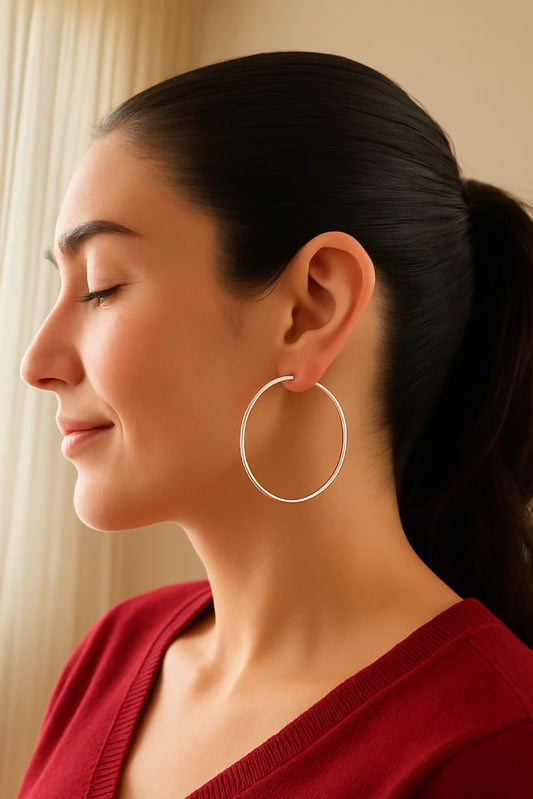 Aros de Plata 925 Maxi-Argollas