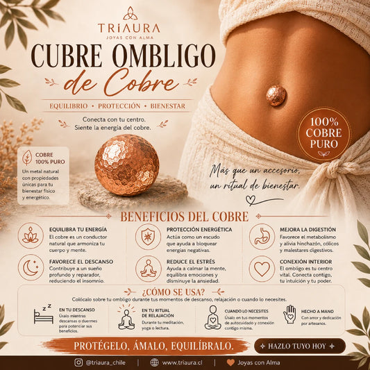 Joyas Triaura Cubre Ombligo de Cobre
