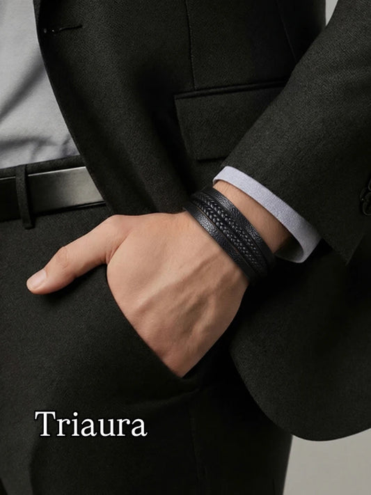 Joyas Triaura Pulseras de Cuero Hombre