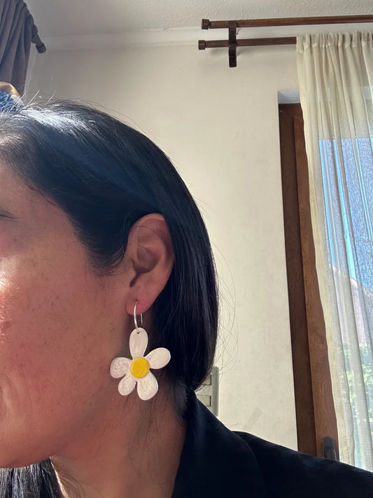 Aros de Arcilla polimerica Flor