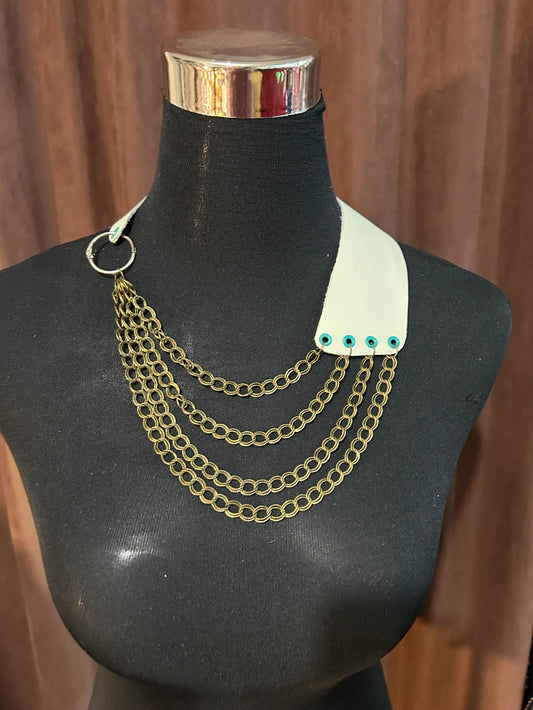 Collar de Cuero Menta