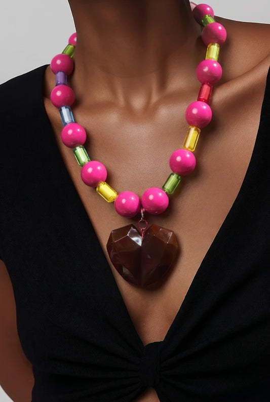 Joyas Triaura Collar Pink Heart