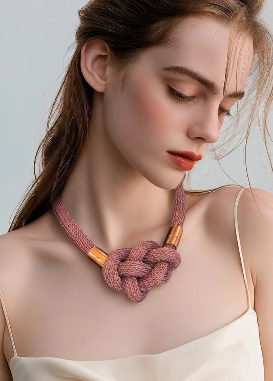 Joyas - Collar de Cobre Tejido Vicente Lila Triaura