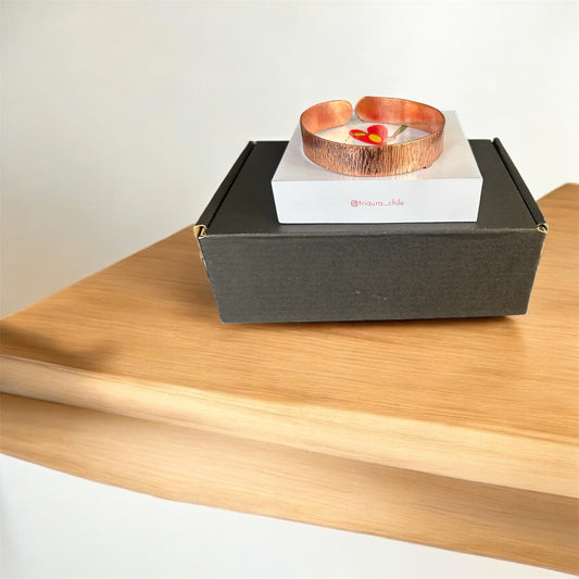 Pulseras de Cobre Leocadia Texturada A Triaura