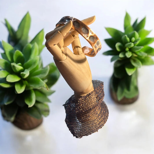 Pulseras de Cobre Leocadia Texturada D Triaura