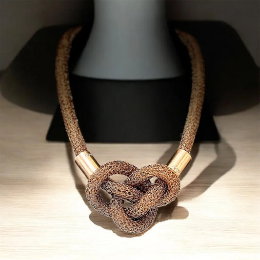 Collar de Cobre Tejido Vicente Cobre Triaura